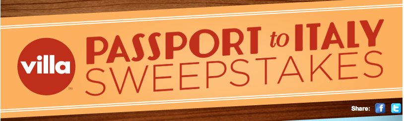 Euro Alert: Win a Trip to Italy from Villa Fresh