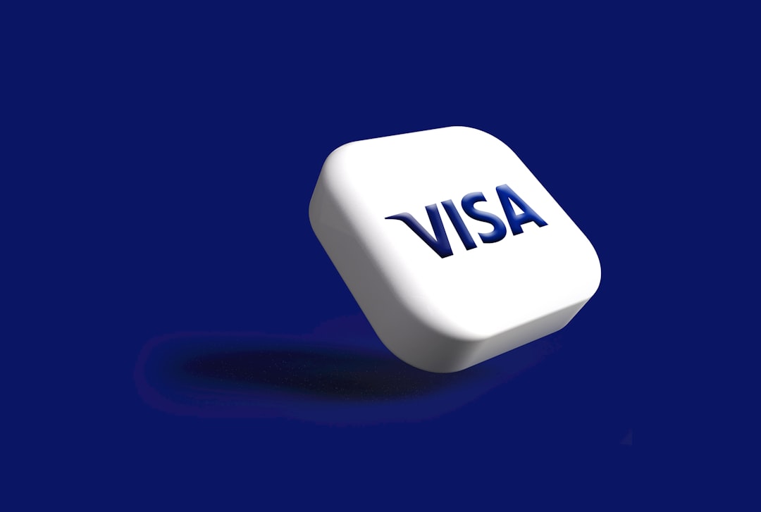 Visa icon in 3D. My 3D work may be seen in the section titled "3D Render."